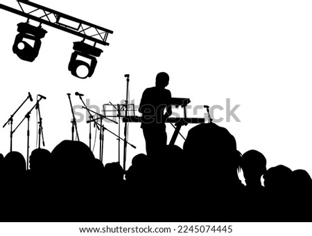Disc jockeys for musical equipment on concert Сток-фото © 