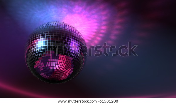 Disco Ball Lights On Ceiling Stock Illustration 61581208