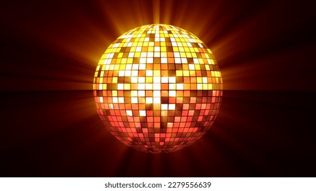 Disco ball on a dark background. Disco ball. 3d rendering - Powered by Shutterstock