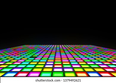 Disco dance floor texture on a black background