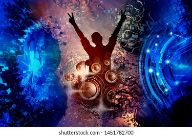 Disco party celebration poster - illustration - Powered by Shutterstock