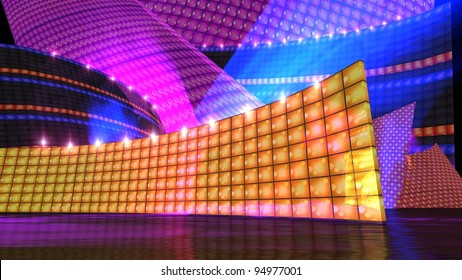 The Disco Stage Background For Virtual Set