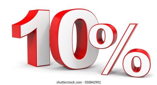 Discount 10 Percent Off. 3D Illustration.