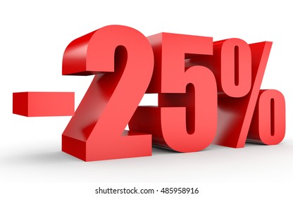 25 Percent Off 3d Sign On Stock Illustration 1507609355