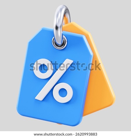 Discount 3d render image with subtle color combination
