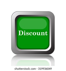 Discount icon. Internet button on white background.