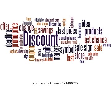 Discount Word Cloud Concept On White Stock Illustration 471490259 ...