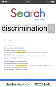 Discrimination Distinction Unfair Unjust Bias Racial Concept