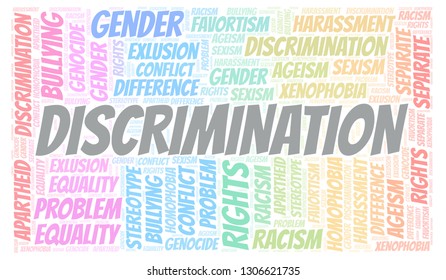 Discrimination Type Discrimination Word Cloud Stock Illustration Shutterstock