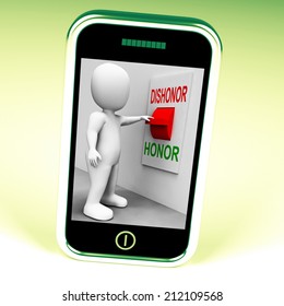 Dishonor Honor Switch Showing Integrity And Morals