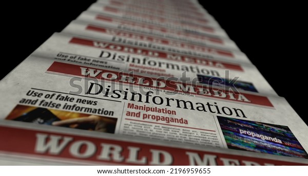 Disinformation Fake News Manipulation Propaganda Newspaper Stock ...