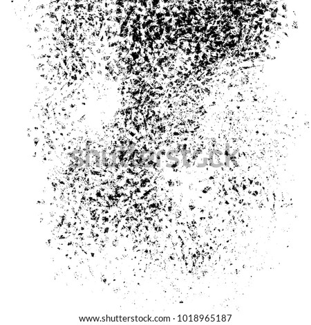 Disintegration and dispersion abstract shape on white background