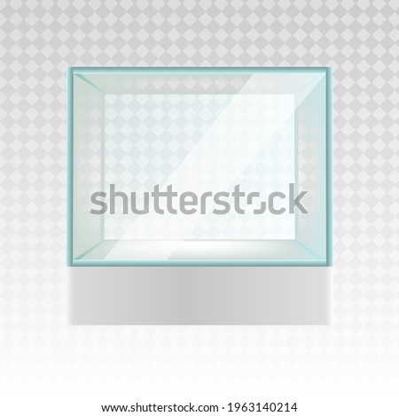 Display case on a background. illustration.