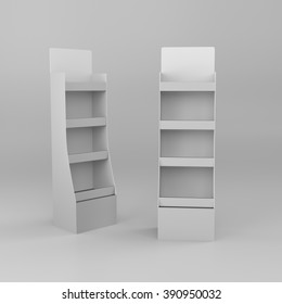 Display Stand Mockup Template On Grey