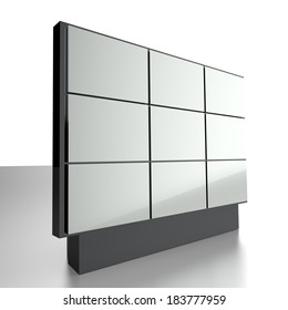 Display Wall With Blank Screens