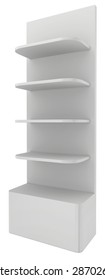 Displays Shelves Isolated On White Background Stock Illustration ...