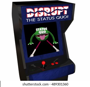 Disrupt Status Quo Change Innovate Video Game 3d Illustration