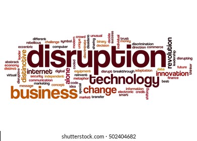 Disruption word cloud concept
