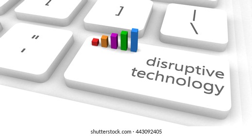 Disruptive Technology Or Disruption As Concept 3d Illustration Render