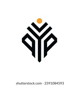 A distinctive symbol with sharp lines, ideal for brands seeking differentiation.