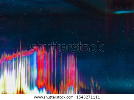 Distorted display. System breakdown. Glitch pattern overlay.