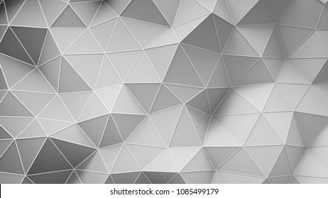 White Polygonal Triangle Geometric 3d Texture Stock Illustration ...