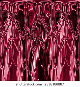 distortion effect from red and black patterned glass 