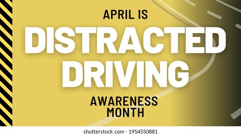 Distracted Driving Awarness in Yellow - Powered by Shutterstock