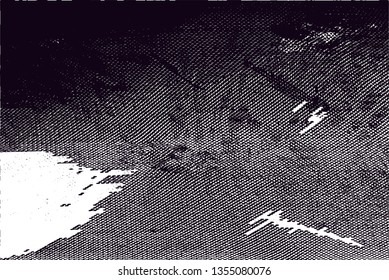 Distressed background in black and white texture with  dark spots, scratches and lines. Abstract illustration