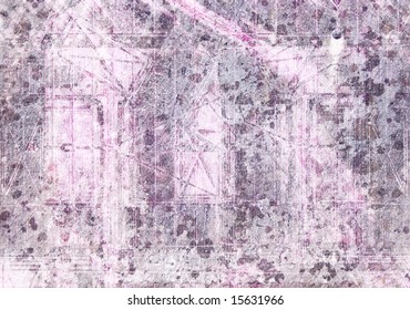 Distressed background, rumpled and grunge.