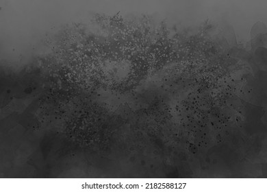 Distressed Black Background With Old Vintage Grunge And Paint Spatter Texture