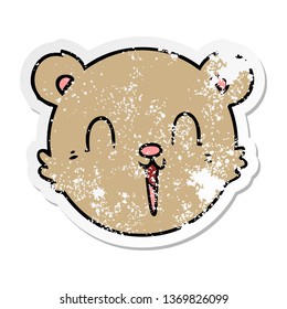 distressed sticker cute cartoon