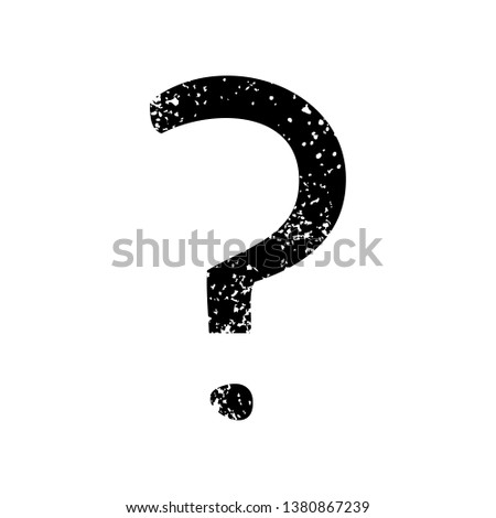 distressed symbol of a question mark