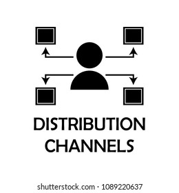 distribution channels icon. Element of marketing for mobile concept and web apps. Detailed distribution channels icon can be used for web and mobile. Premium iconmarketing on white background