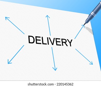 Distribution Delivery Representing Supply Chain And Freight
