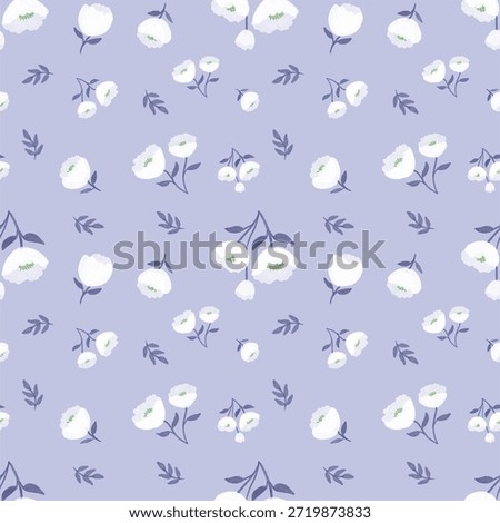 Ditsy floral seamless pattern. Small little flower pattern background. Repeat pattern. Ditsy print. Liberty style. Botanic surface design. Ditsy floral for fashion, texture, fabric, wallpaper, decor