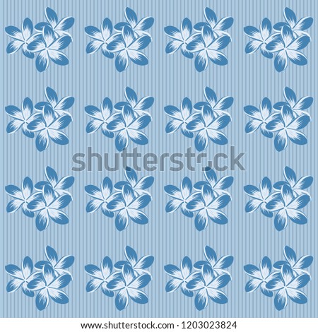 Ditsy pattern with leaves, spring summer time, colorful floral background allover print. Gentle romantic seamless naive flower in gray and blue colors.