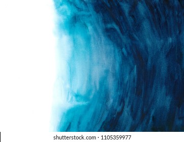 Dive Into The Deep Blue Sea Watercolor Background