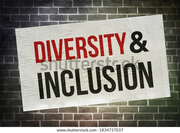 Diverity Inclusion Message Written On Poster Stock Illustration ...