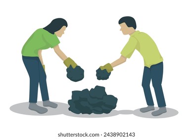 Diverse Group of People Picking Up Trash in The Park Volunteer Community Service. Teamwork volunteer. Both people are picking up trash. - Powered by Shutterstock