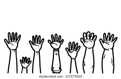 Fists Hands Vector Illustration Concept Unity Stock Vector (Royalty ...