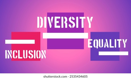 Diversity, inclusion and equality concept graphic web banner design illustration  - Powered by Shutterstock