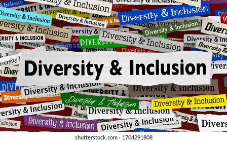 Diversity and Inclusion News Headlines Trends Diverse Include Everyone 3d Illustration