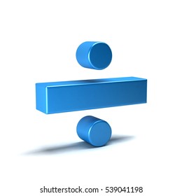 Divide Math Symbol. 3D Rendering Illustration