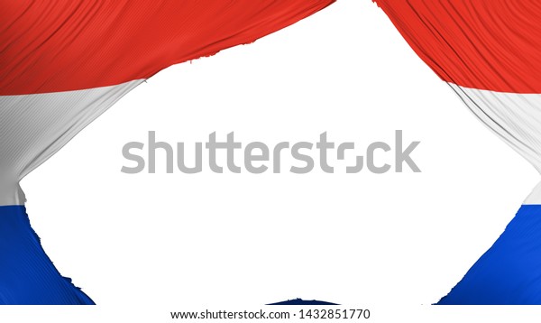 Divided\
Paraguay flag, white background, 3d\
rendering