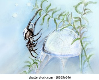 Diving Bell Spider Hd Stock Images Shutterstock