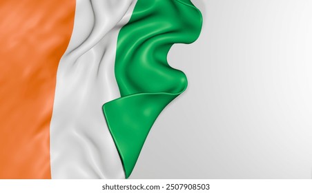 Côte d'Ivoire flag background 3d image - Powered by Shutterstock