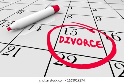 Divorce End Marriage Court Day Circled Stock Illustration 1163919274 ...