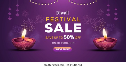 Diwali, Deepawali or Deepavali, Indian traditional festival of lights. Creative diya oil lamp lantern with Text Diwali festival Sale, offer, logo, and red Background. - Powered by Shutterstock