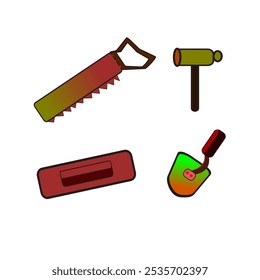 DIY tools  vector set  home making   four tools - Powered by Shutterstock